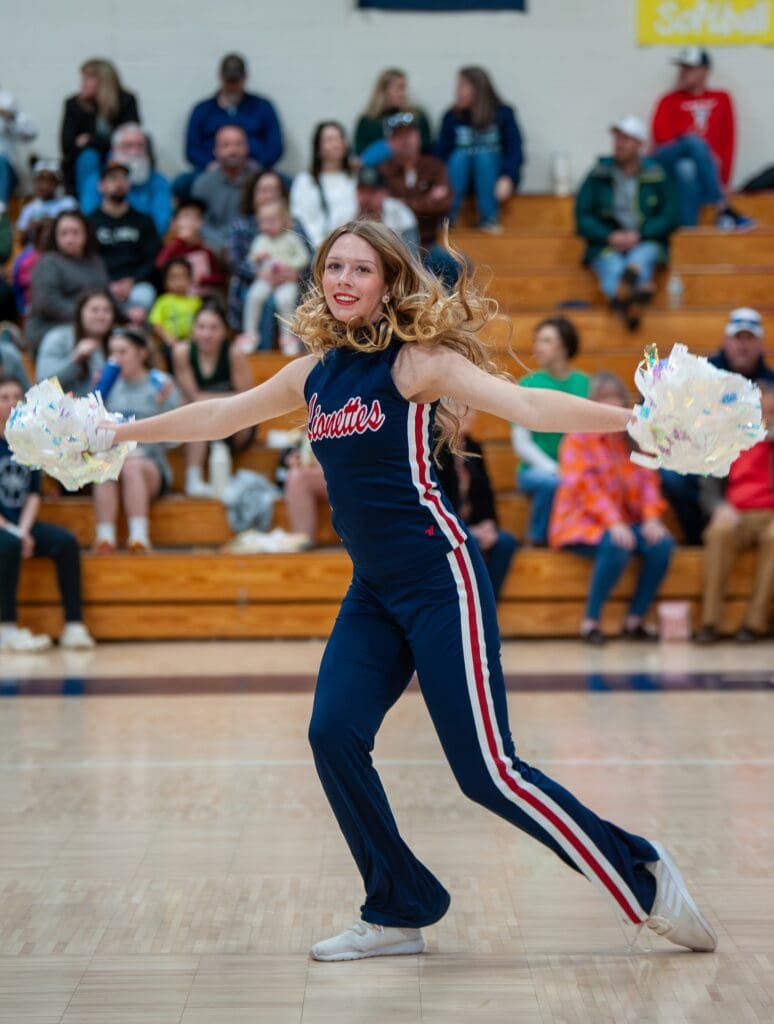 Pom dancing Cassidy