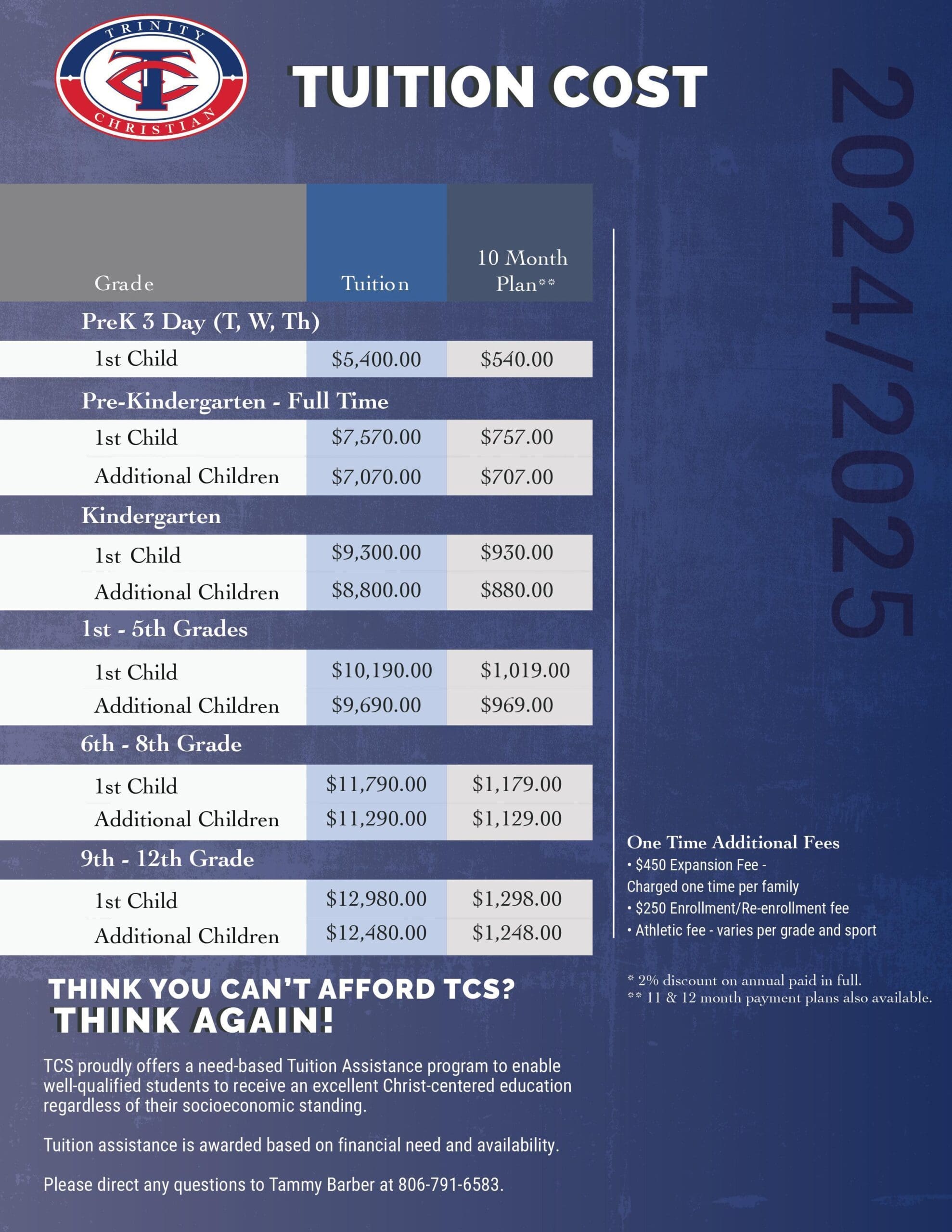 Tuition and Financial Aid Trinity Christian School